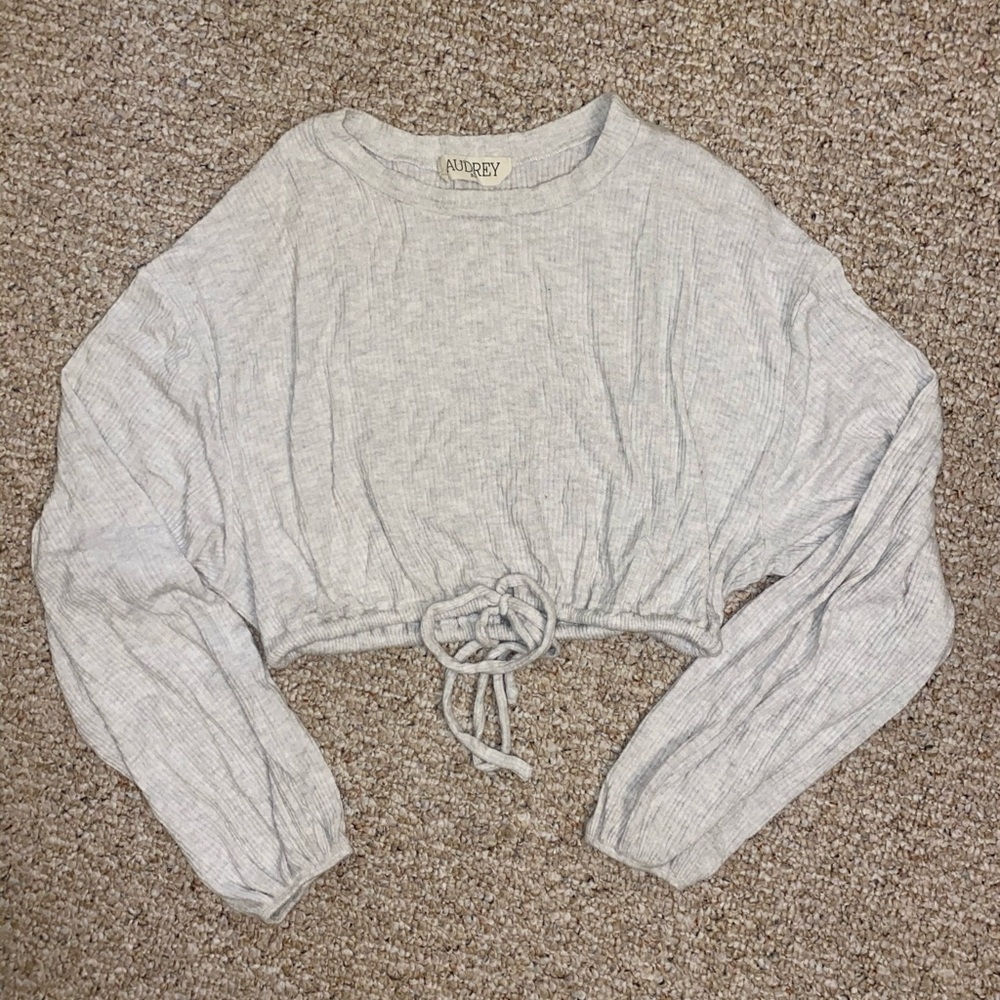 Cropped Long Sleeve Loungewear Top